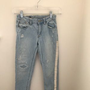Gap light wash reflective jeans